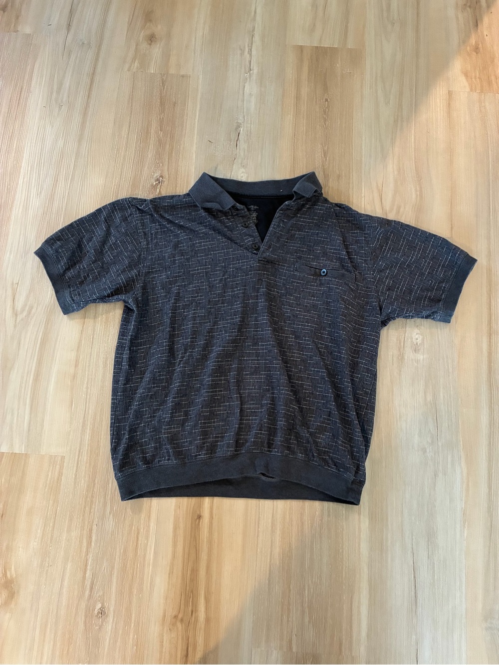 Banana Republic Charcoal Heather Short-Sleeve Polo